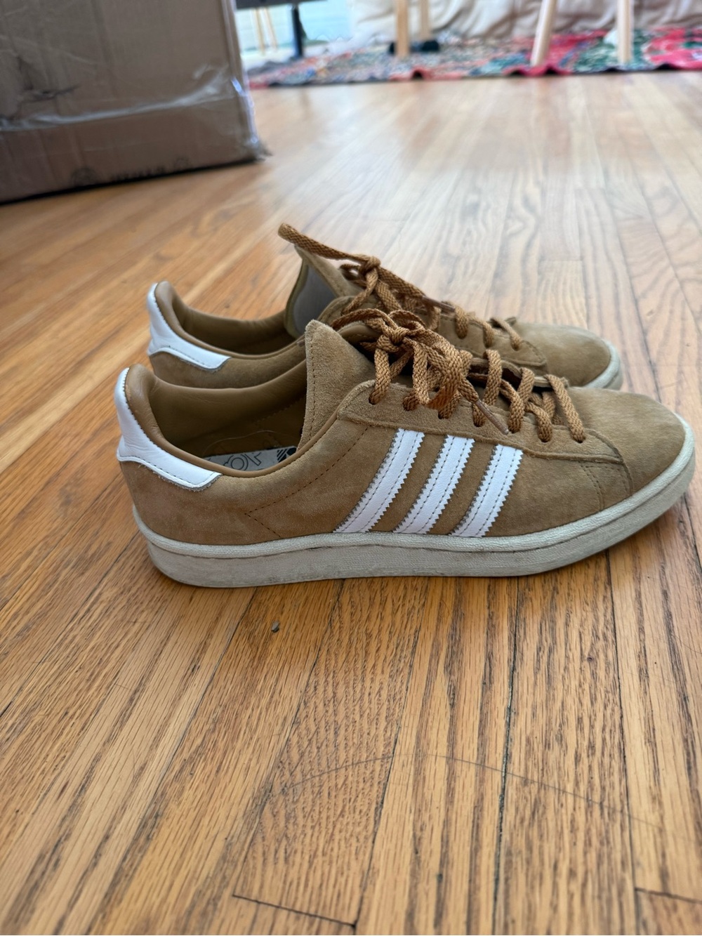 Adidas campus sneakers in yellow size 8.5